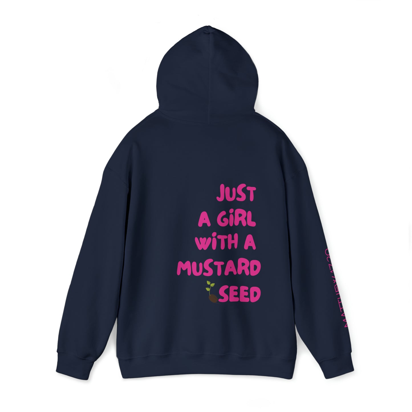 Navy/Pink Mustard Seed Pink Hoodie